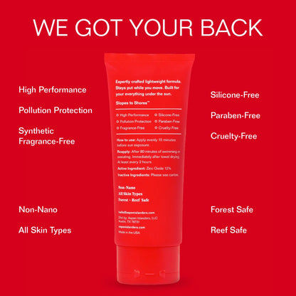 Aspen Islanders - Sheer Mineral Sport Sunscreen SPF50 - Back